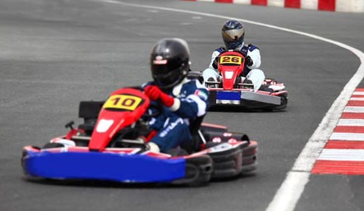 Go-kart in pista a Roma