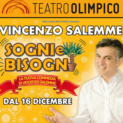 Sogni e Bisogni: Vincenzo Salemme al Teatro Olimpico di Roma